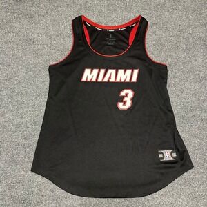 Fanatics NBA Miami Heat‎ Dwyane Wade 3 Jersey Tank Top Black Red Medium